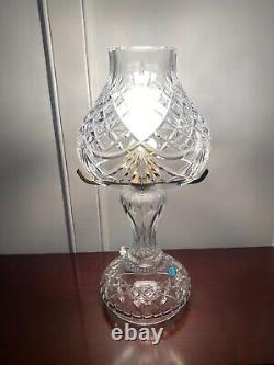 Nouveau! Vintage Waterford Crystal 17 Tall 2-piece Lampe Électrique Hurricane Irlande