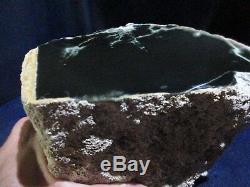 Olive Néphrite / Jade Avec Quartz Cristaux 7.4 Lbs Wyoming Brute Cut Pieces
