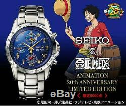 One Piece 20ème Anniversaire Limitée Montre-bracelet Quartz Japon Luffy Mouvement