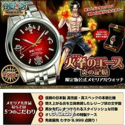 One Piece Ace Memorial Officiel Tir Limitée Montre À Quartz Haut De Gamme Collection Jp