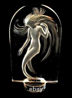 Pièce de cabinet en cristal Naiada Mermaid Nymph vintage par Lalique France