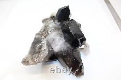 Pièce de cristal de quartz enfumé de grande taille couleur noire 12# 12,5oz