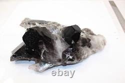 Pièce de cristal de quartz enfumé de grande taille couleur noire 12# 12,5oz