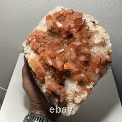 Pièce maîtresse en quartz hématite rouge de 9,5 lbs, minéral marocain
