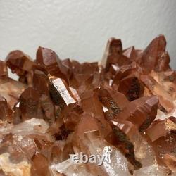 Pièce maîtresse en quartz hématite rouge de 9,5 lbs, minéral marocain