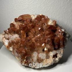 Pièce maîtresse en quartz hématite rouge de 9,5 lbs, minéral marocain
