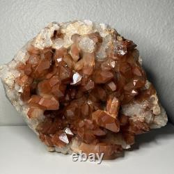 Pièce maîtresse en quartz hématite rouge de 9,5 lbs, minéral marocain
