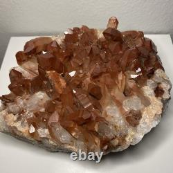 Pièce maîtresse en quartz hématite rouge de 9,5 lbs, minéral marocain