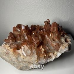 Pièce maîtresse en quartz hématite rouge de 9,5 lbs, minéral marocain
