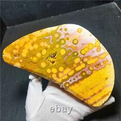 Pièce rare de jaspe océan coloré naturel de 564,5G poli, guérison Reiki WYX426
