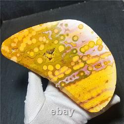Pièce rare de jaspe océan coloré naturel de 564,5G poli, guérison Reiki WYX426