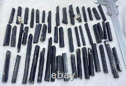 Plus grands amas de cristaux de tourmaline noire - 48 pièces de 3,8 à 10,5 cm, brillants et lustrés