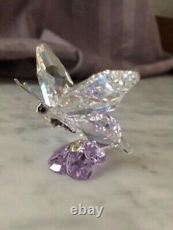 Retraité Cristal Swarovski Papillon / Violet Flower Scs Piece Event 2013 1142859