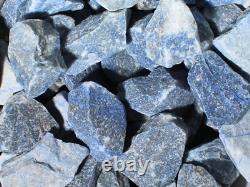 Roches brutes de quartz bleu pour polissage en gros options de 1LB