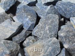 Roches brutes de quartz bleu pour polissage en gros options de 1LB