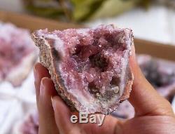 Rose Amethyst Geode Lot De 18 Pièces
