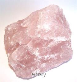 Rose Quartz Raw Naturel Énorme Cristal Boulder Pièce D'affichage 8.7 Kilo 195mm