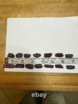 Ruby Cristal Gemme Naturel Lot Brut De Quatorze Spécimens De Pièce 777