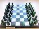 Ruby Zoisite Gemstone Chess Pieces And Board