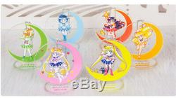 Sailor Moon Titulaire Acrylique Porte-clé Cristal De Bande Dessinée Mignonne Cristal 13 Pièces Ensemble