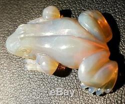 Sculpture Frog Opal. 18,5 Crête De Foudre Its Australian Naturelle. Grande Pièce