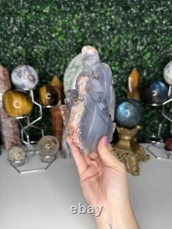 Sculptures de Cristal de Dragon en Agate Fleur, Pièce Déclaration