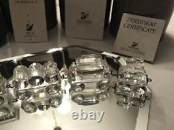 Set De Train Swarovski Crystal Express 6 Pièces Avec Boîtes Originales 7471 Cao Miroir