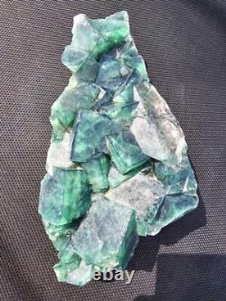 Spécimen de fluorite cubique verte de 5,89 lb, pièce incroyablement étincelante