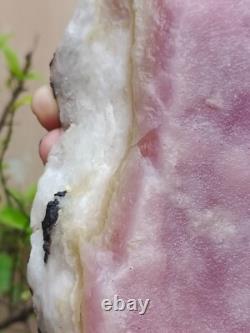 Spécimen minéral massif en aragonite rose naturelle brute de 4 kg rare