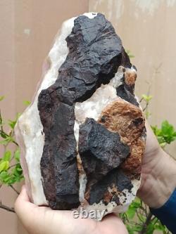 Spécimen minéral massif en aragonite rose naturelle brute de 4 kg rare