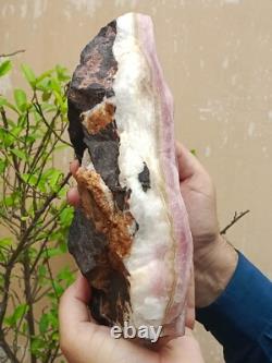 Spécimen minéral massif en aragonite rose naturelle brute de 4 kg rare