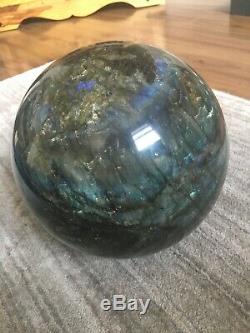 Sphère En Cristal De Labradorite Naturelle Malgache / Pièce Massive 12,2 KG