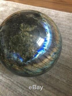 Sphère En Cristal De Labradorite Naturelle Malgache / Pièce Massive 12,2 KG
