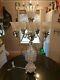 Superbe Antique Cristal 6 Light Center Piece Lampe De Table