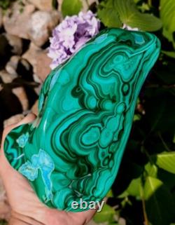 Superbe Chrysocolle - Malachite Minéral Naturel, Pièce Polie de 3lbs 14oz