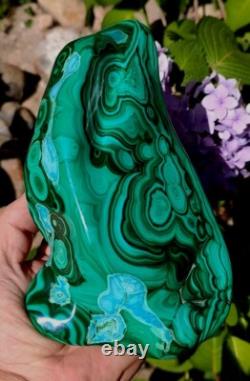 Superbe Chrysocolle - Malachite Minéral Naturel, Pièce Polie de 3lbs 14oz