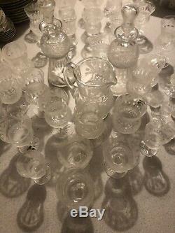 Superbe Collection Imported Edinburgh Thistle (cut) Verres En Cristal 60 Pièces Et Plus