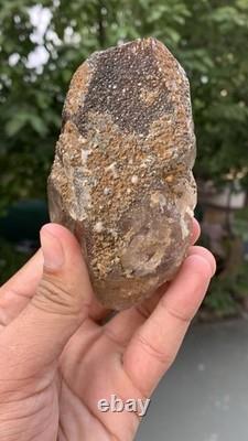 Superbe morceau de cristal de quartz fumé avec terminaison gravée du Pakistan