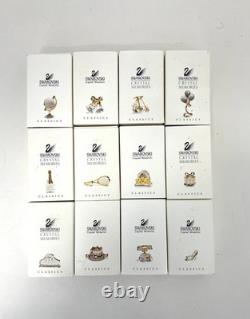 Swarovski 12 Pièces Miniatures Souvenirs en Cristal avec Accent Doré Collection # 2