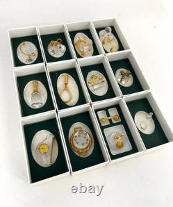 Swarovski 12 Pièces Miniatures Souvenirs en Cristal avec Accent Doré Collection # 2