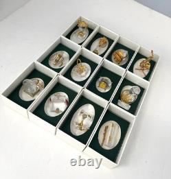 Swarovski 12 Pièces Souvenirs Miniatures avec Collection d'Accents en Or # 1