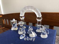 Swarovski Cristal Figurine Nativité Set 6 Pièces Toutes Les Boîtes Originales