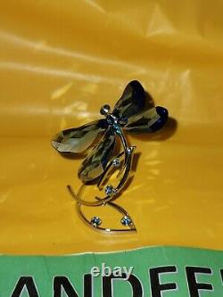 Swarovski Crystal Blue Dragonfly Insect Figurine Retraitée Scs Event Piece