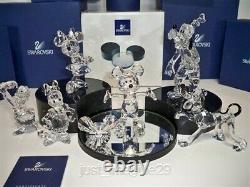 Swarovski Disney Mickey Mouse Showcase Collection Complete 8 Pièces Mib Coa