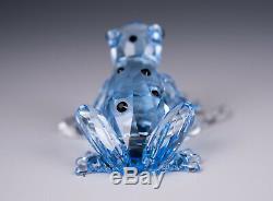 Swarovsky Cristal Scs Blue Dart Frog Piece Événement Figurine 955439 Mib Avec Cert