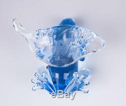 Swarovsky Cristal Scs Blue Dart Frog Piece Événement Figurine 955439 Mib Avec Cert