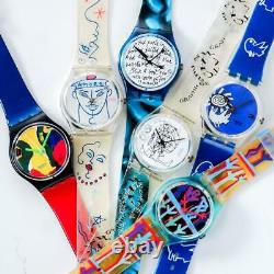 Swatch 1995 Artist Collection Set 6 Pièces Limited Edition Watch Withposter