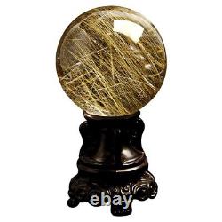 Top Qualité Golden Rutilated Crystal Ball Healing Quartz Sphères Reiki Energy