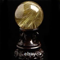 Top Qualité Golden Rutilated Crystal Ball Healing Quartz Sphères Reiki Energy