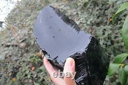 Tour En Cristal Obsidienne Verre De Protection Noir Pièce Naturelle Lave Mexique 2,329 K